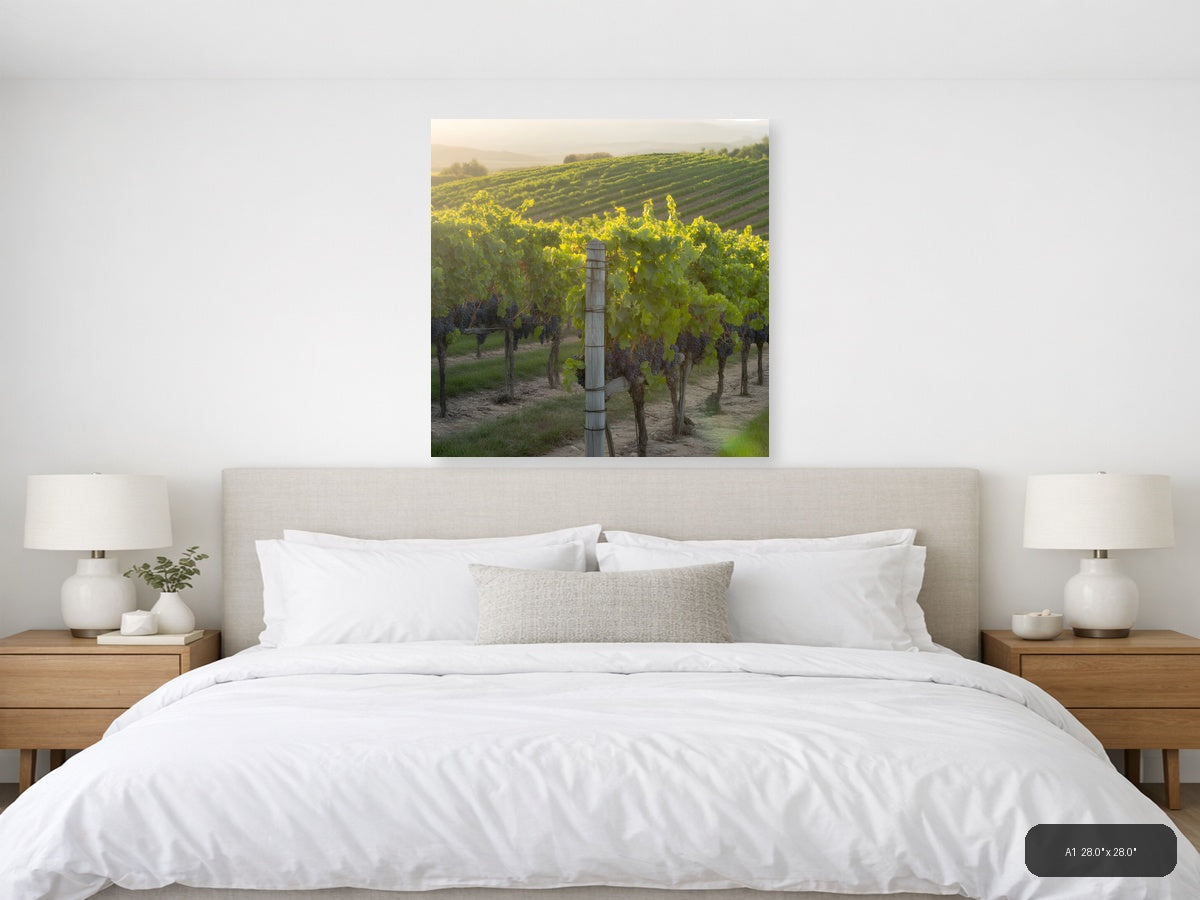 Wine — Minimalist (Square) Canvas Print | Minimalist Wall Art | A4 A3 A2 A1 — A1 / Bedroom