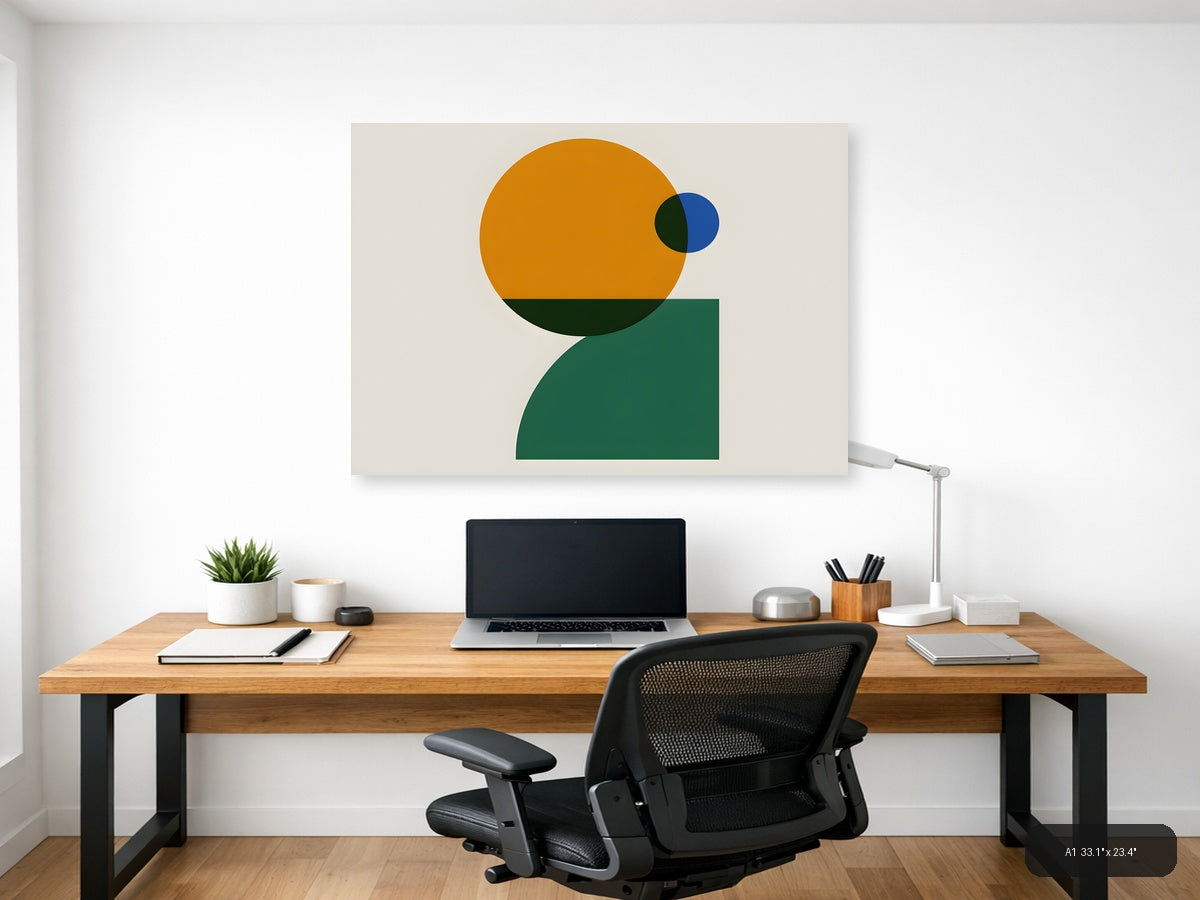 Minimalist Abstract Geometric Shapes Wall Art — A1 / Office