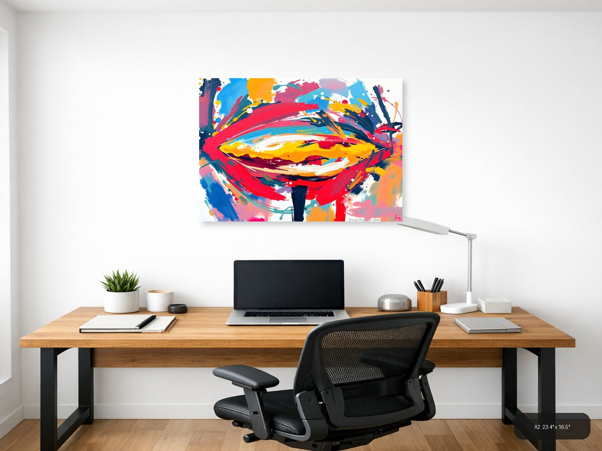 Colorful Abstract Face Expression Wall Art — A2 / Office