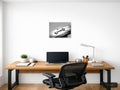Ornate Key on Wood Line Art Wall Art — A4 / Office