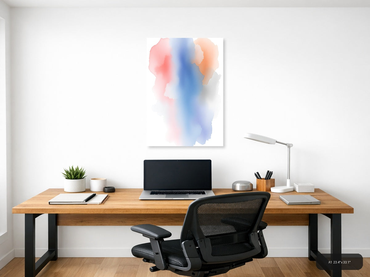 Abstract Watercolor Gradient Portrait Wall Art — A1 / Office