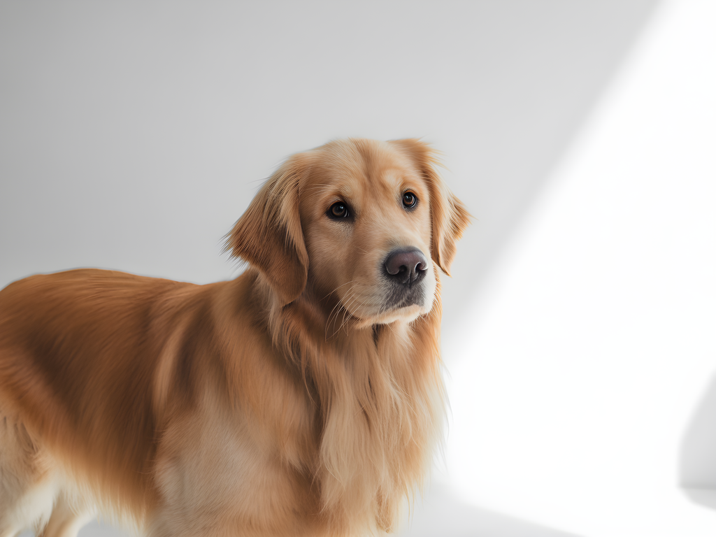 Golden Retriever Portrait Minimalist Wall Art