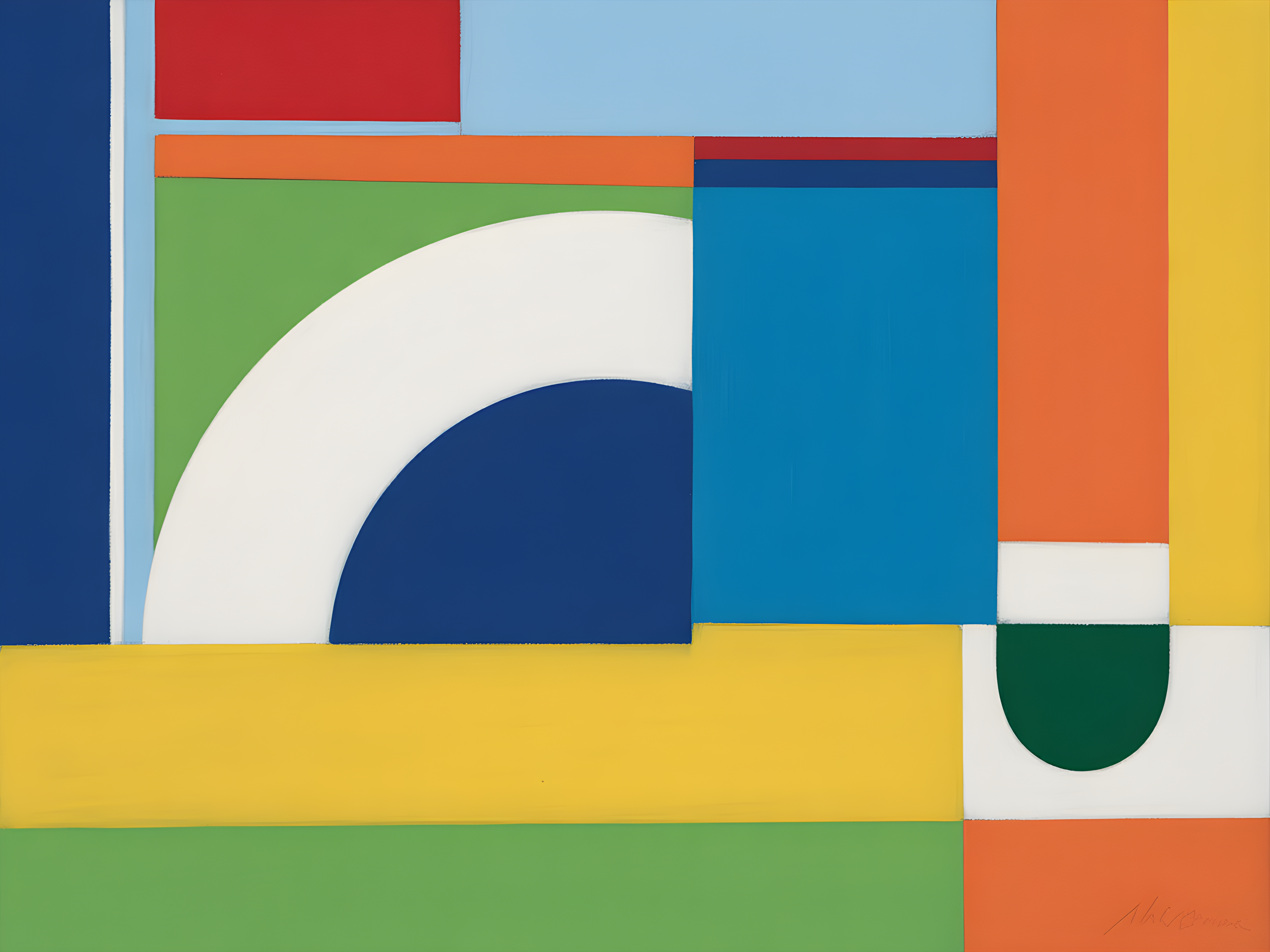 Colorful Abstract Geometric Shapes Modern Wall Art