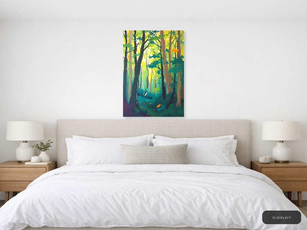 Forest Canopy Abstract Landscape Wall Art — A1 / Bedroom