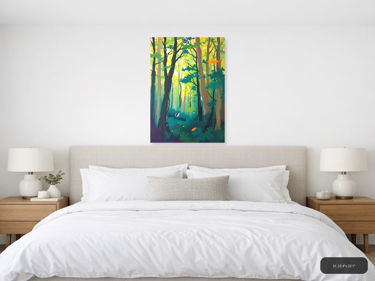Forest Canopy Abstract Landscape Wall Art — A1 / Bedroom