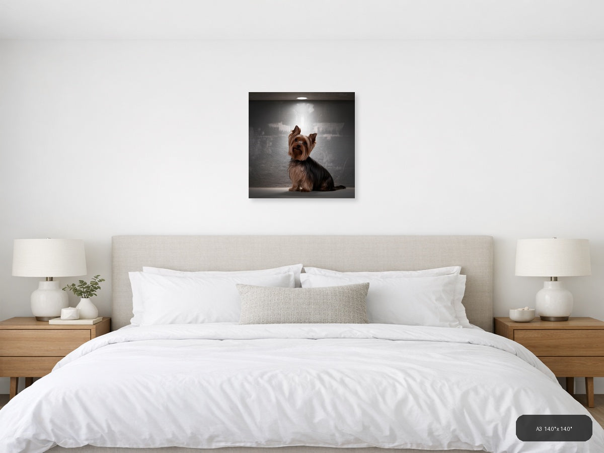 Yorkshire Terrier Portrait Photography Wall Art — A3 / Bedroom