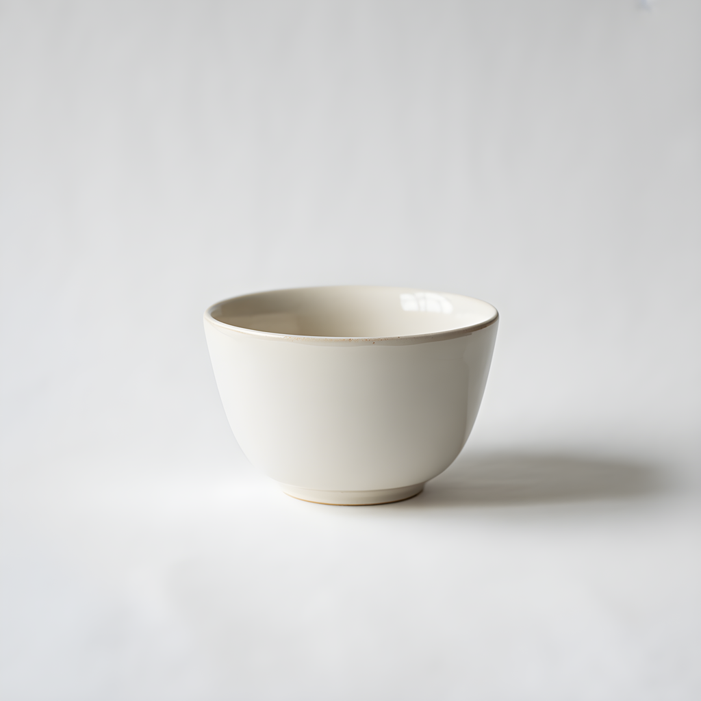 Minimalist Cream Ceramic Bowl Square Wall Art