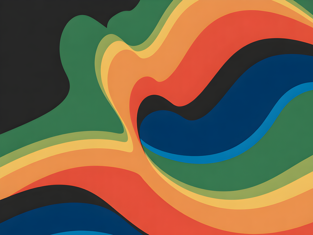 Colorful Abstract Wave Photography Wall Art