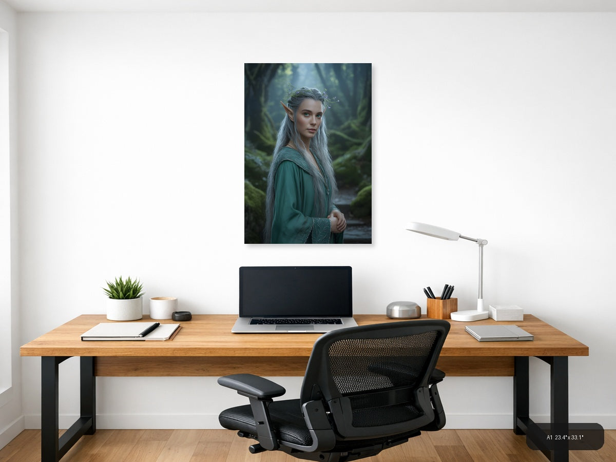 Mystical Elf in Enchanted Forest Photography Wall Art — A1 / Office