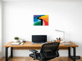 Colorful Abstract Waves Modern Photography Wall Art — A4 / Office