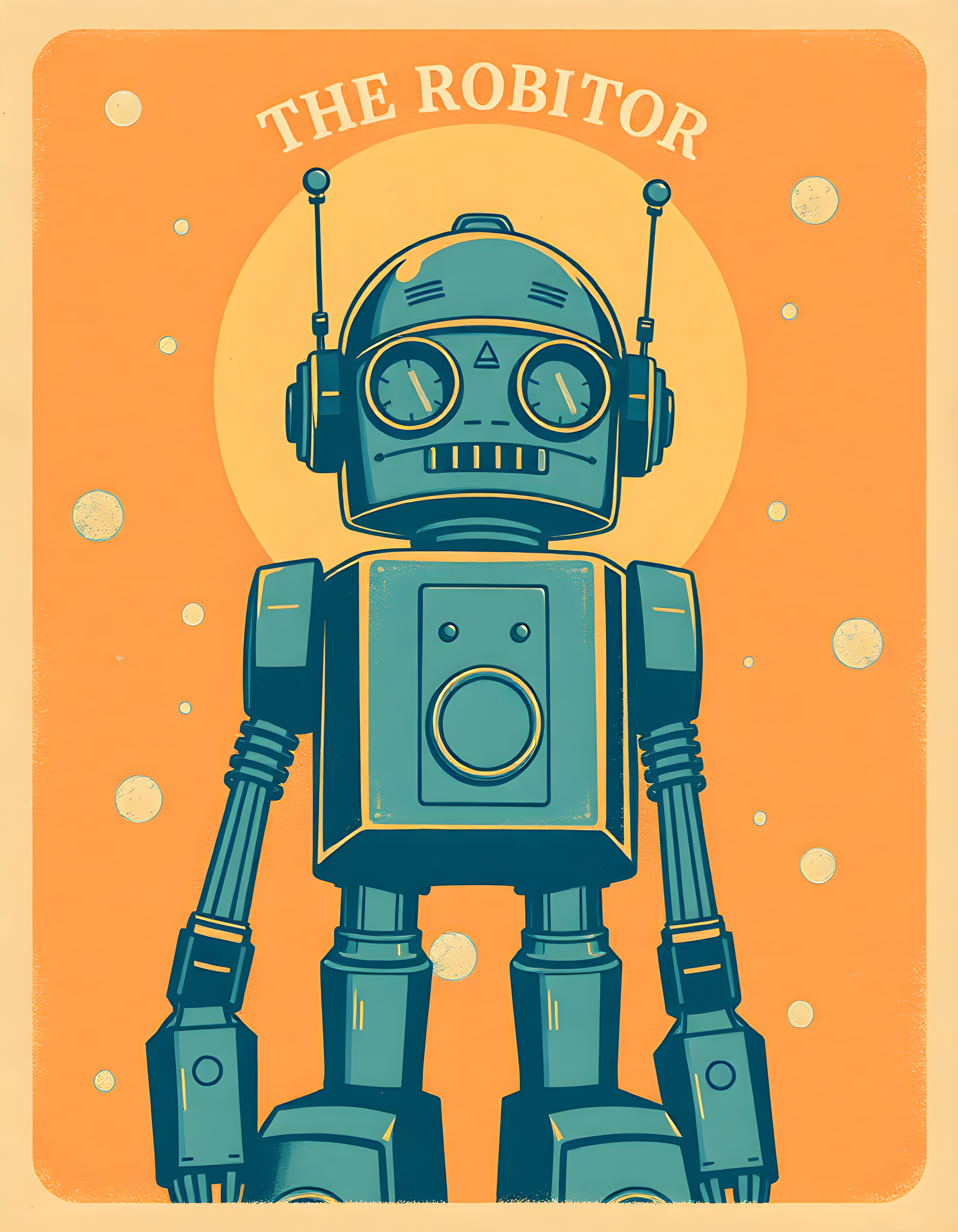 The Robitor Vintage Robot Portrait Wall Art