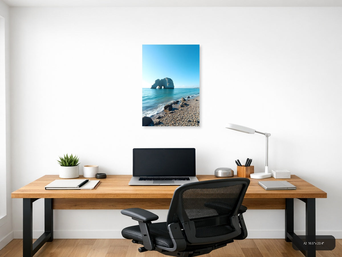 Minimalist Coastal Rock Arch Ocean Wall Art — A2 / Office