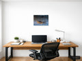 Golden Sleigh in Winter Forest Snow Photography Wall Art — A4 / Office