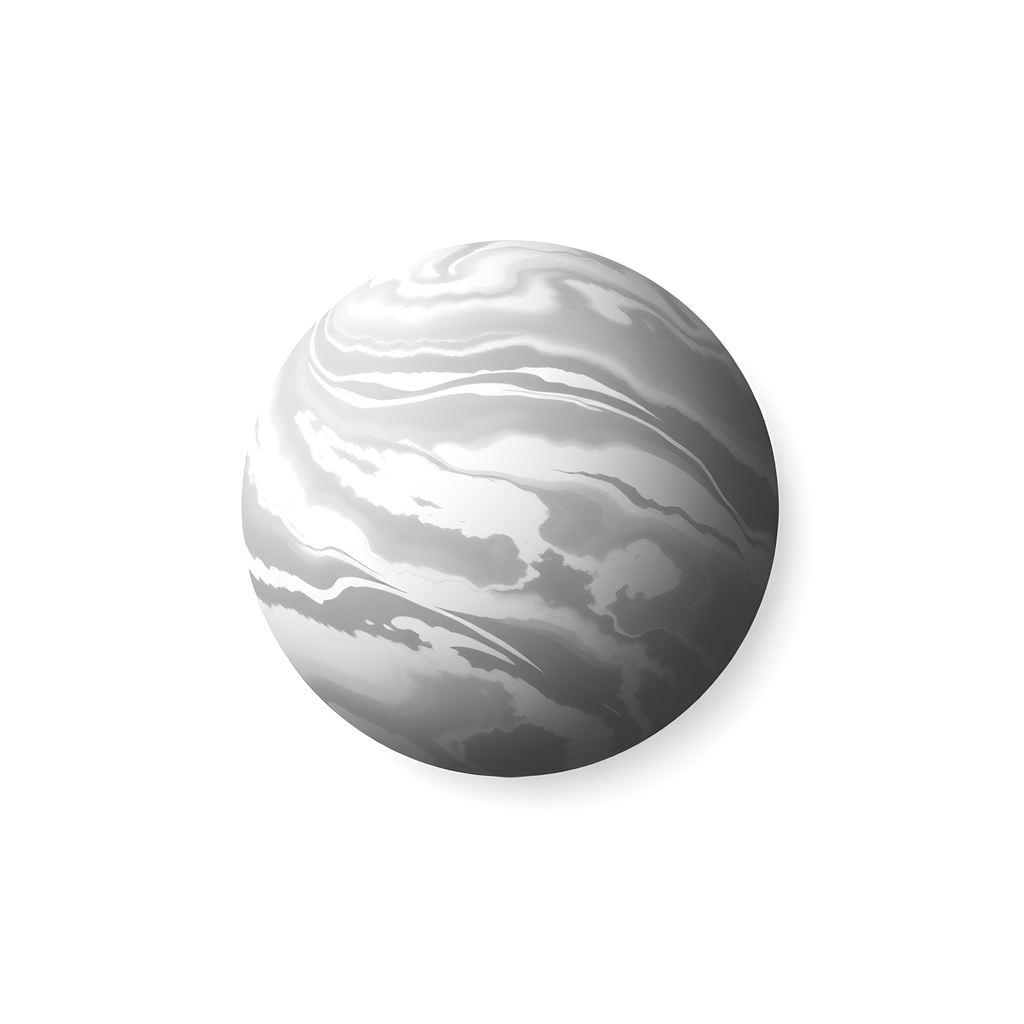 Minimalist Grey Marble Sphere Wall Art