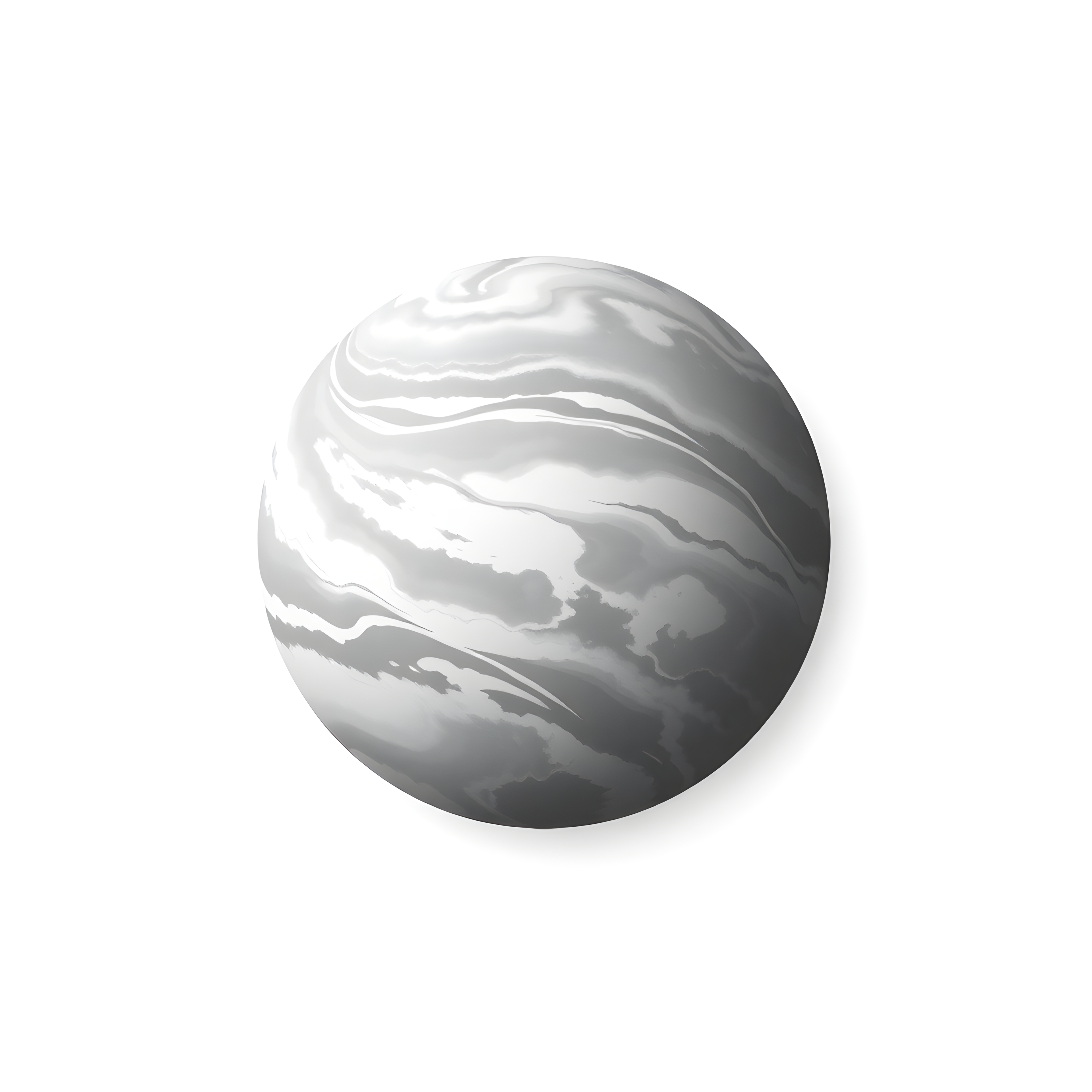 Minimalist Grey Marble Sphere Wall Art