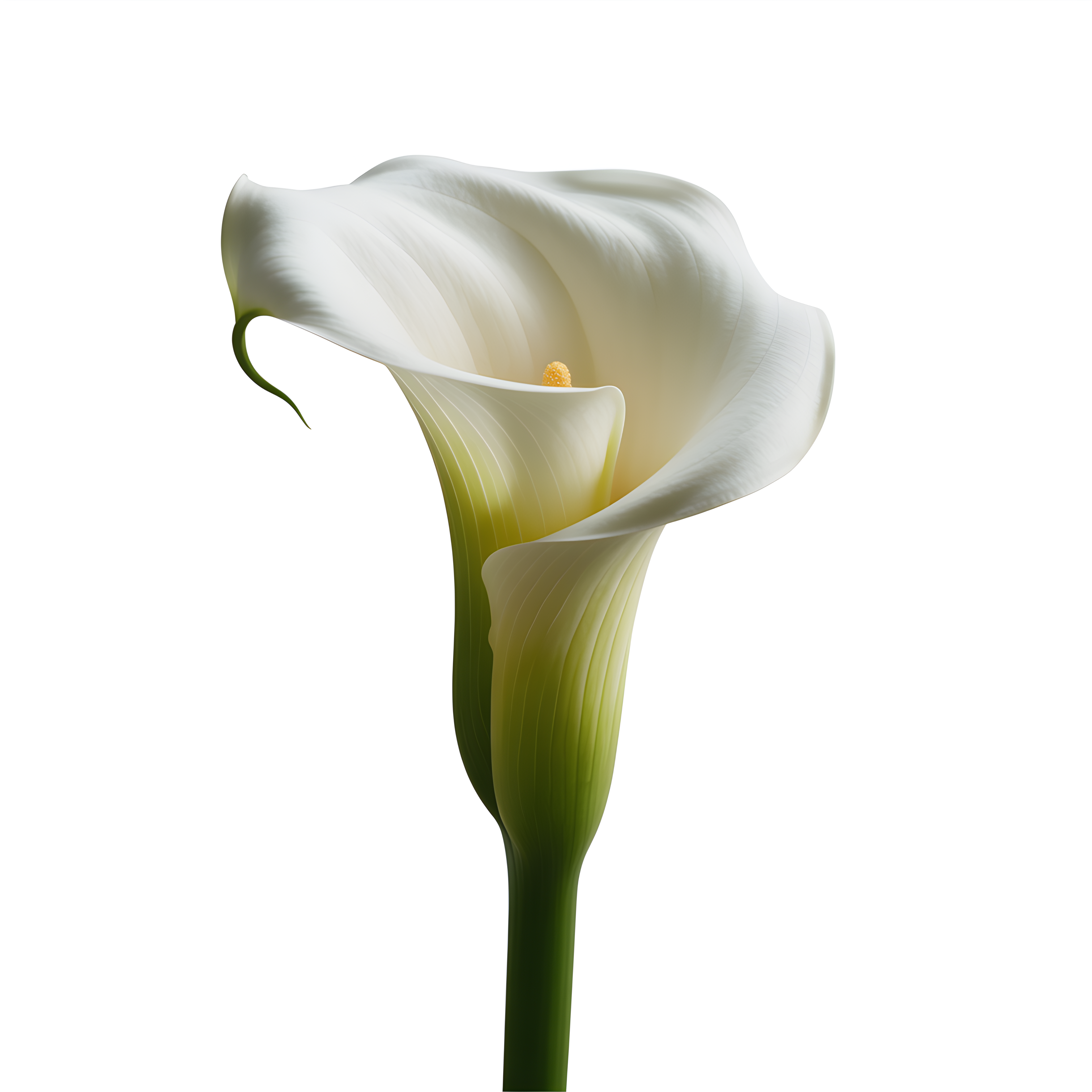 White Calla Lily Minimalist Botanical Wall Art