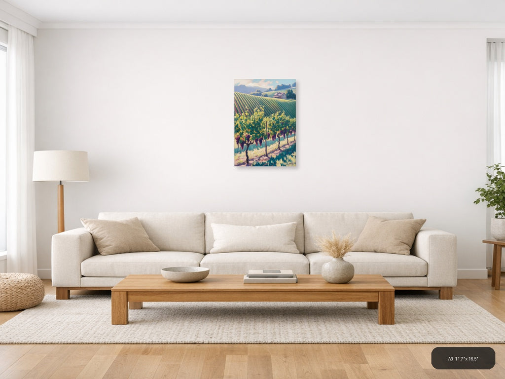 Wine — Abstract (Portrait) Canvas Print | Abstract Wall Art | A4 A3 A2 A1 — A3 / Living Room