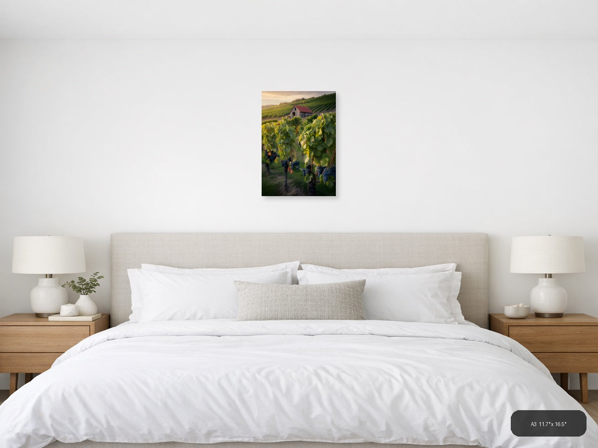 Vineyard Cottage Photography Portrait Wall Art — A3 / Bedroom