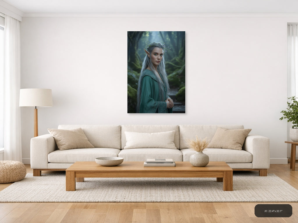 Mystical Elf in Enchanted Forest Photography Wall Art — A1 / Living Room