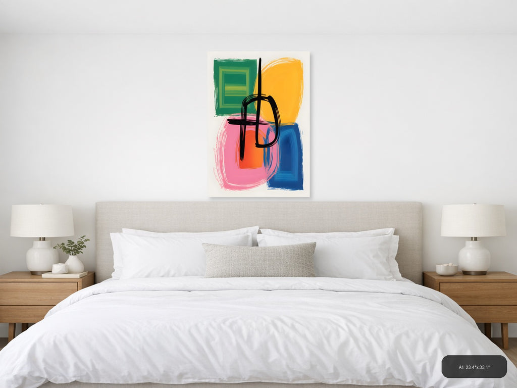 Thankful — Abstract (Portrait) Canvas Print | Abstract Wall Art | A4 A3 A2 A1 — A1 / Bedroom