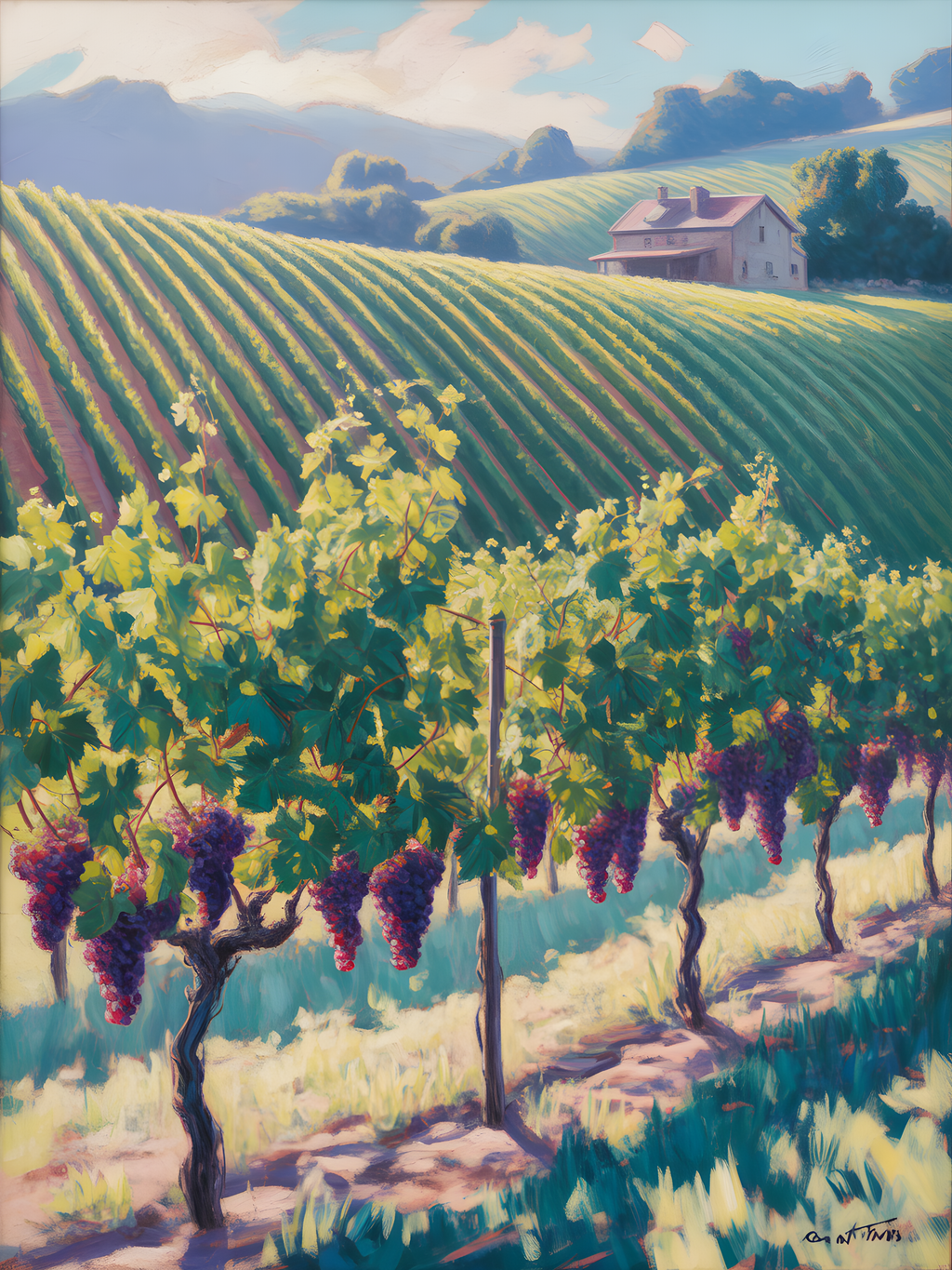 Wine — Abstract (Portrait) Canvas Print | Abstract Wall Art | A4 A3 A2 A1