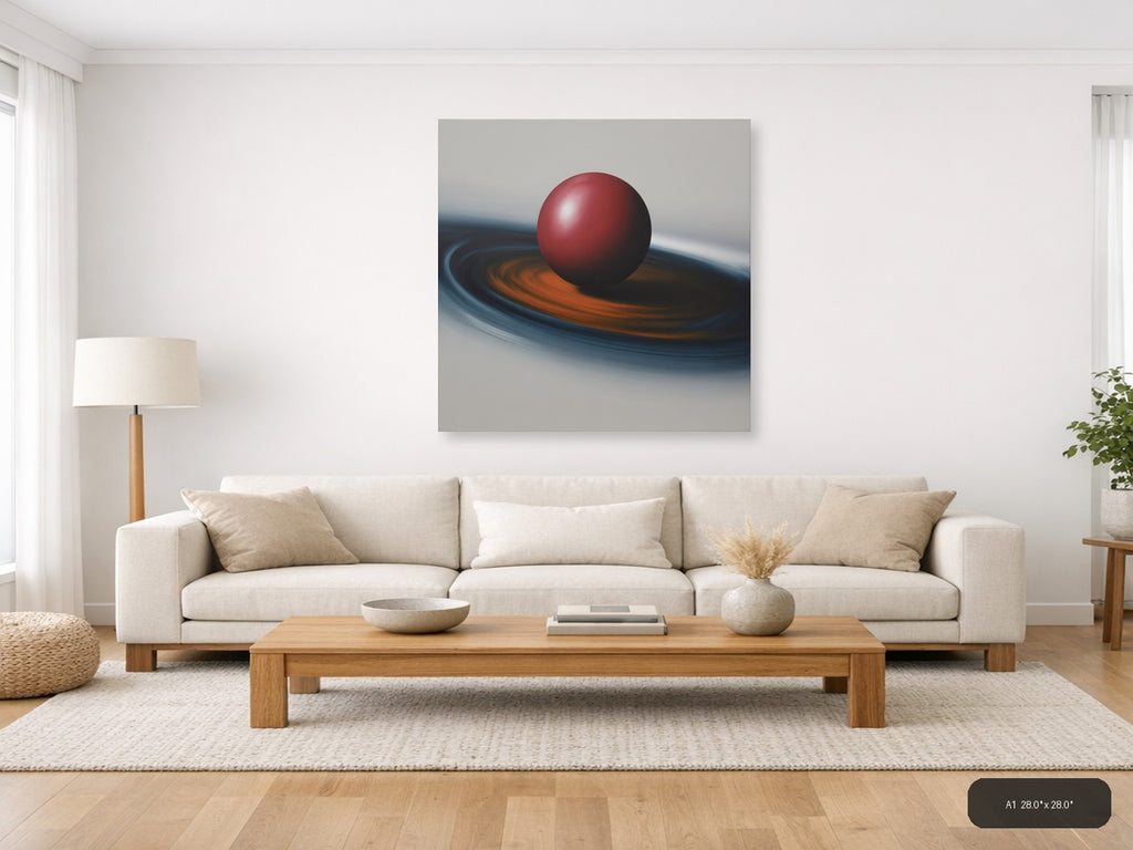 Simple — Abstract (Square) Canvas Print | Abstract Wall Art | A4 A3 A2 A1 — A1 / Living Room
