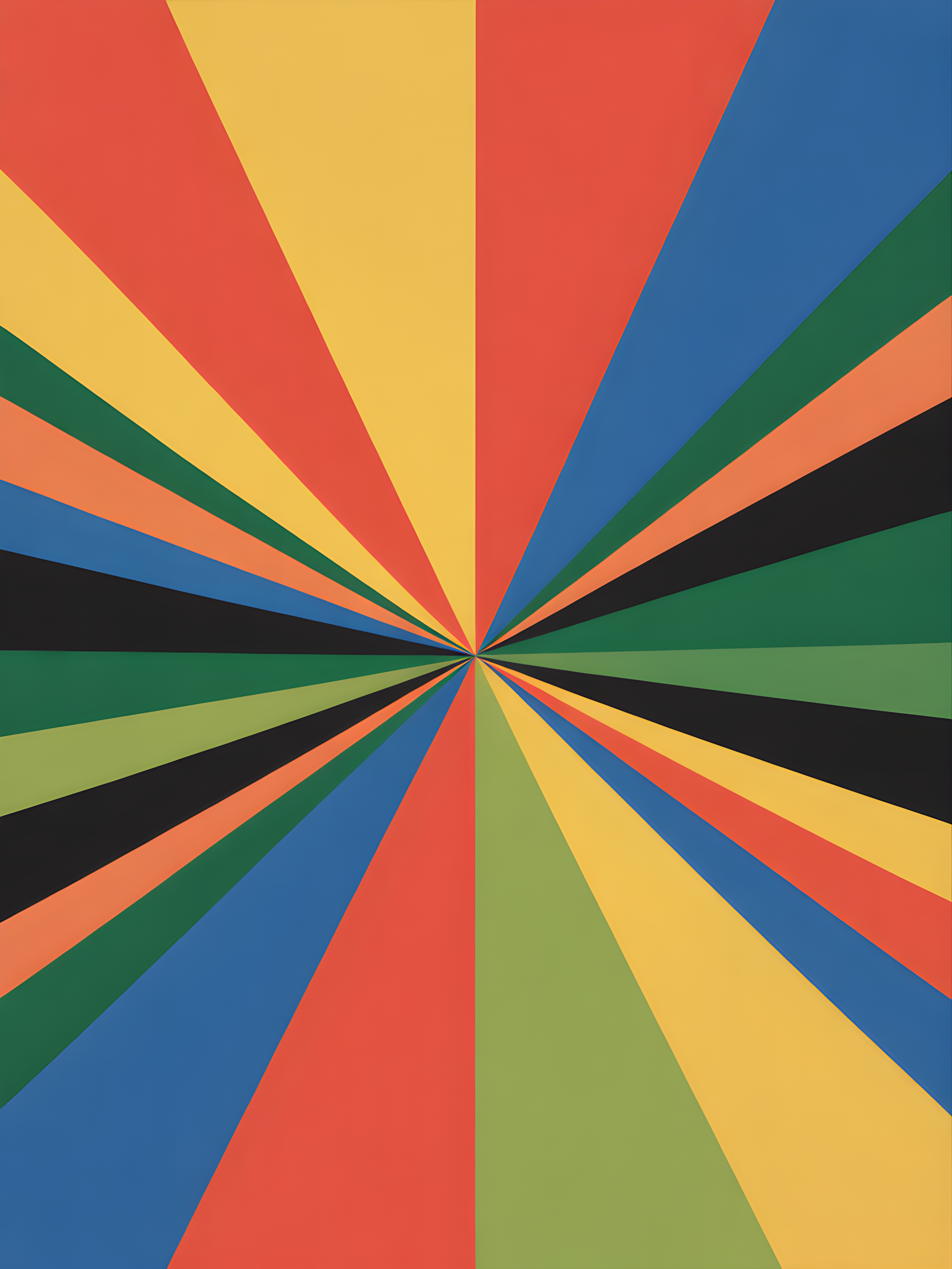 Colorful Radial Sunburst Rays Abstract Photography Wall Art