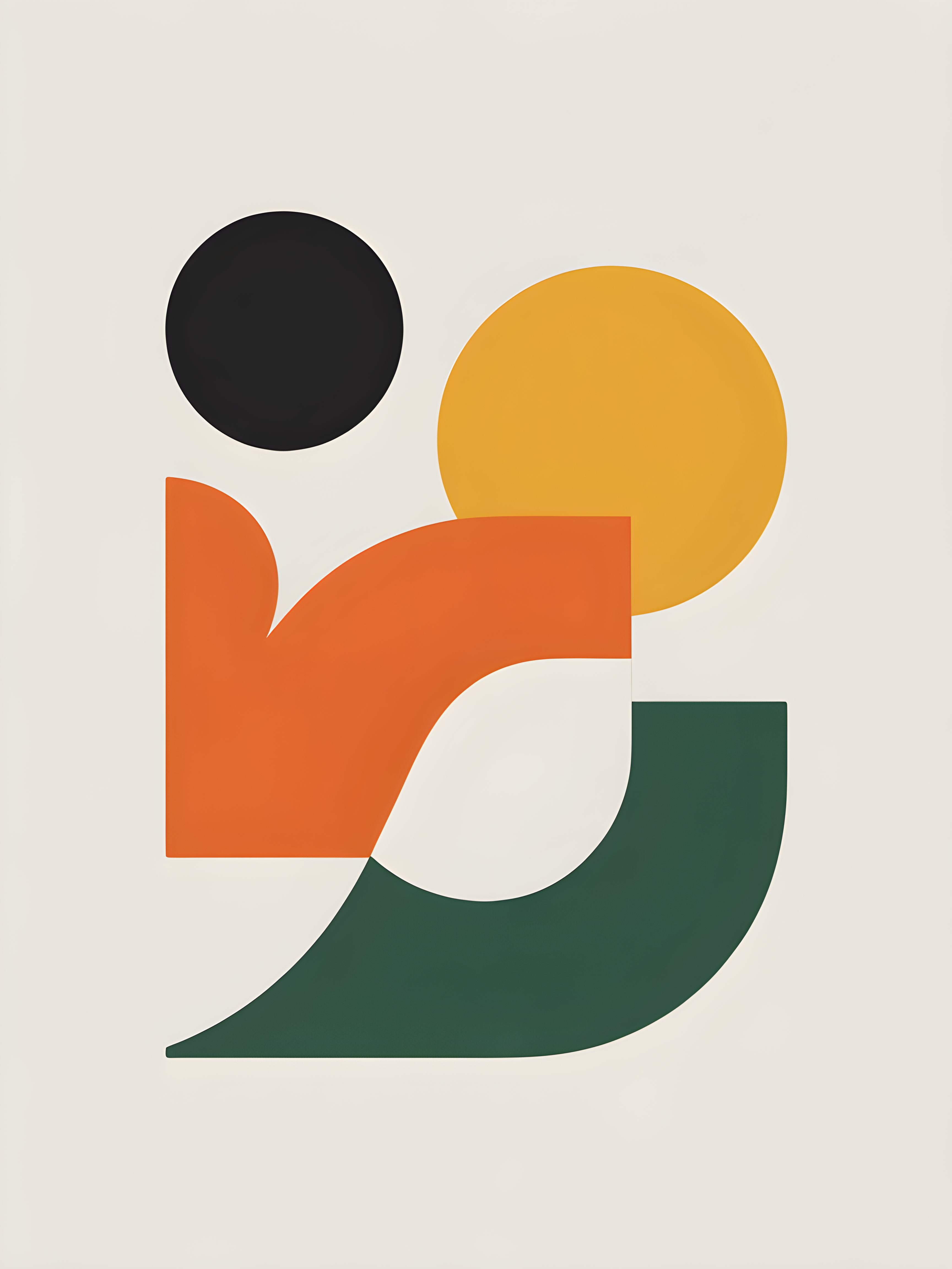 Minimalist Abstract Geometric Shapes Composition Wall Art