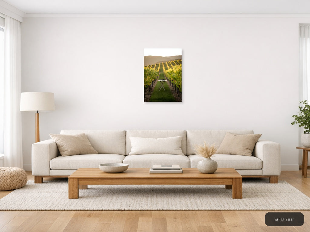Vineyard Harvest Minimalist Photography Wall Art — A3 / Living Room