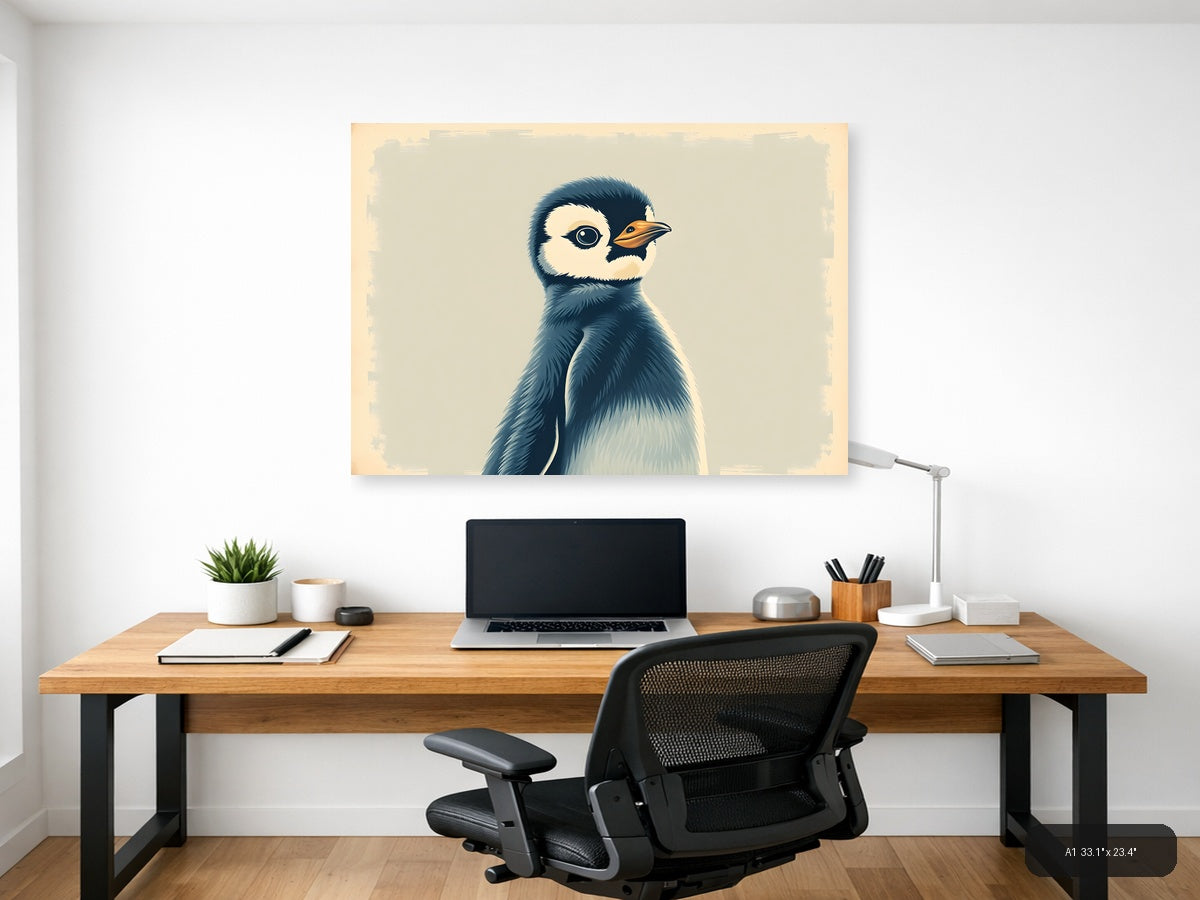 Vintage Meerkat Portrait Wall Art — A1 / Office