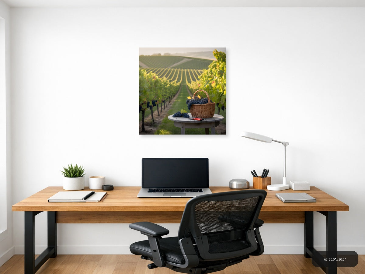 Wine Lover — Minimalist (Square) Canvas Print | Minimalist Wall Art | A4 A3 A2 A1 — A2 (Office)