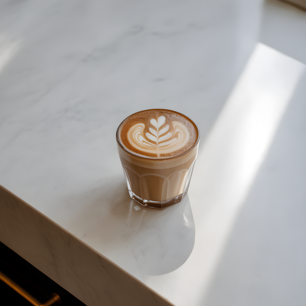 Minimalist Coffee Cup Latte Art Wall Art