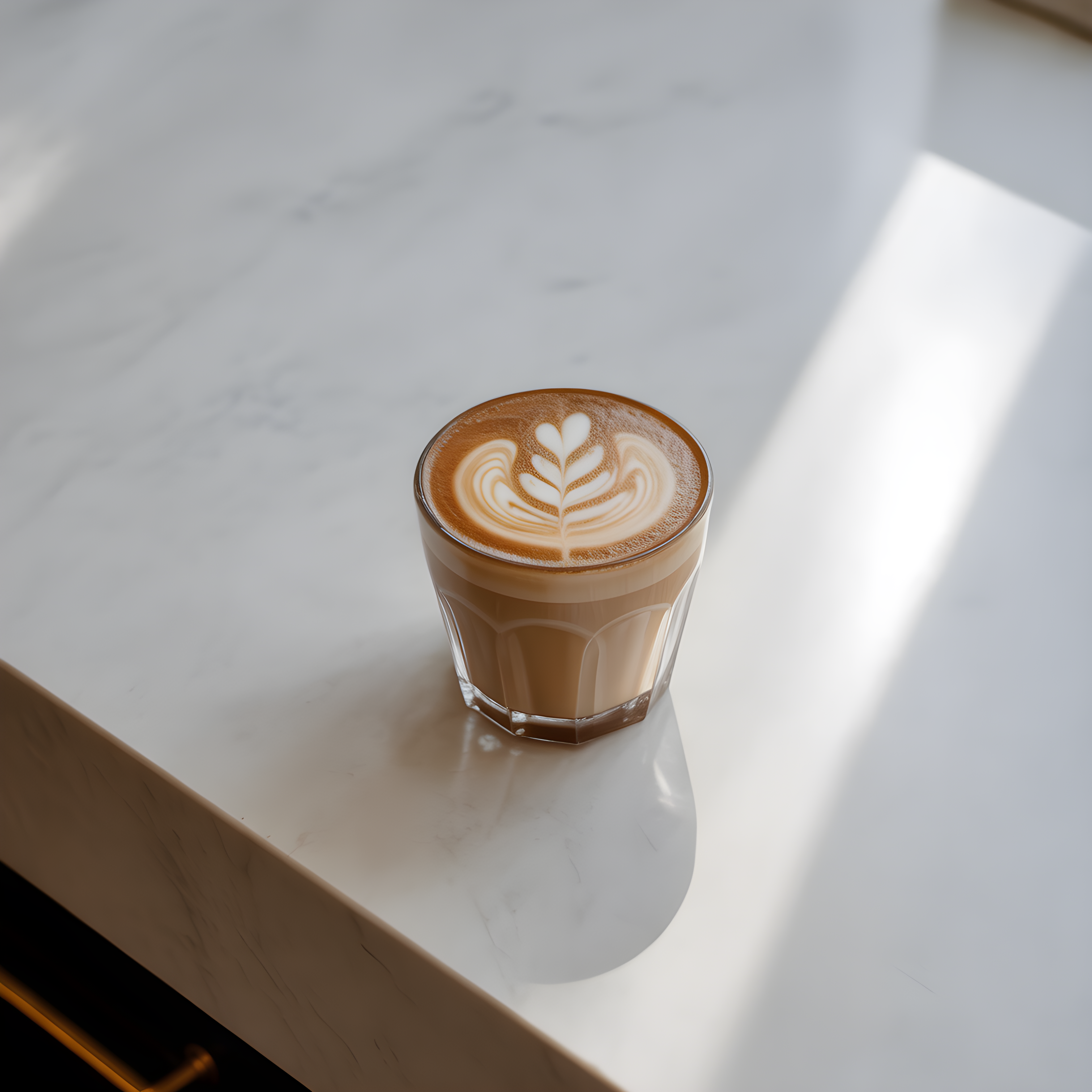 Minimalist Coffee Cup Latte Art Wall Art