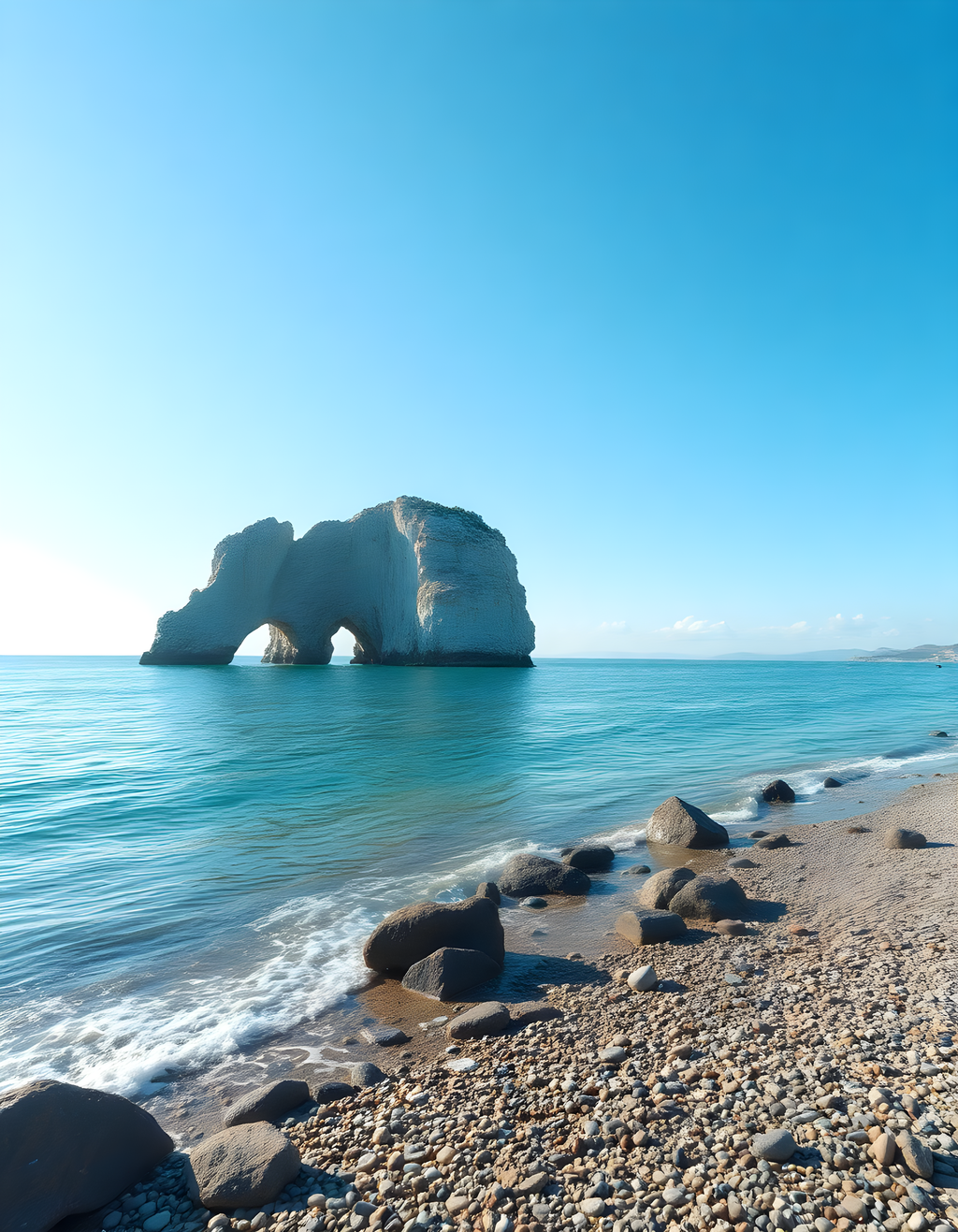 Minimalist Coastal Rock Arch Ocean Wall Art