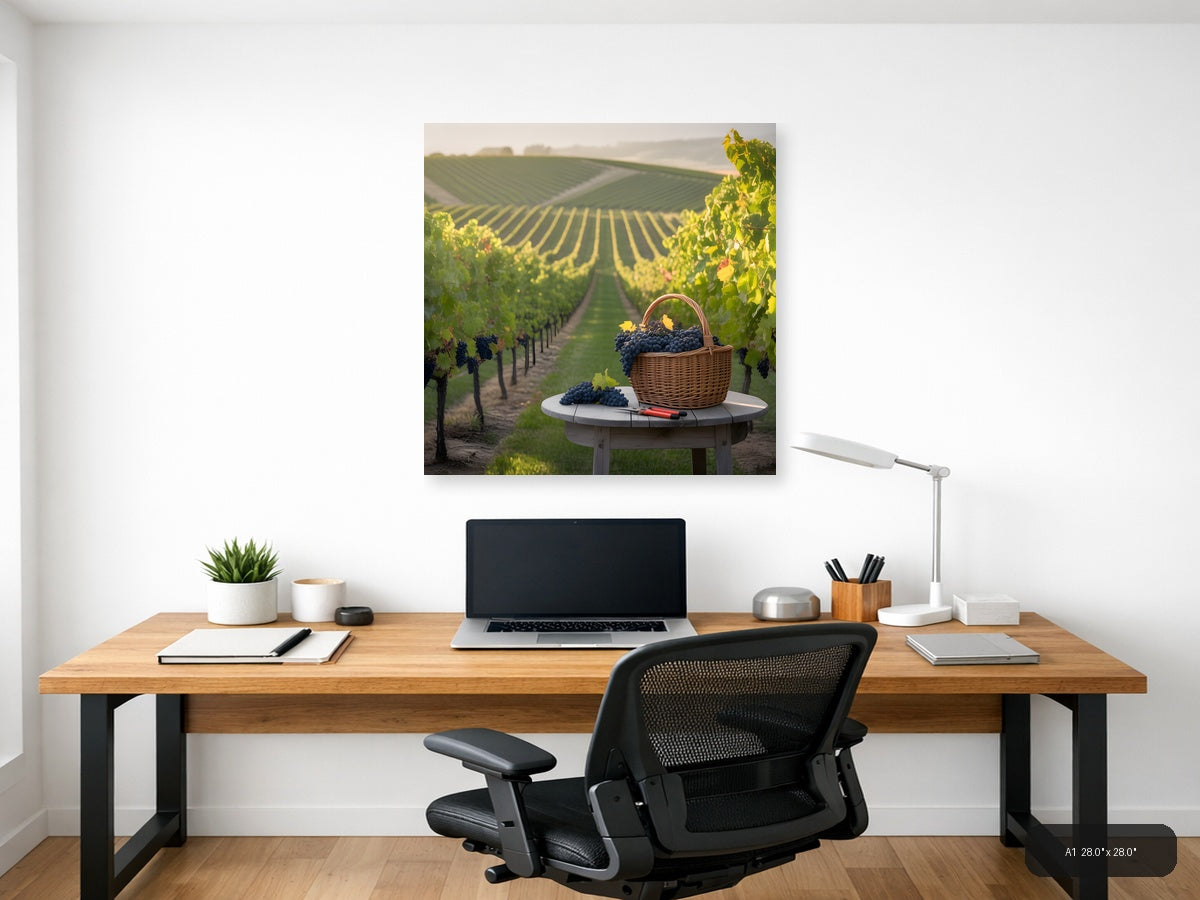 Wine Lover — Minimalist (Square) Canvas Print | Minimalist Wall Art | A4 A3 A2 A1 — A1 (Office)