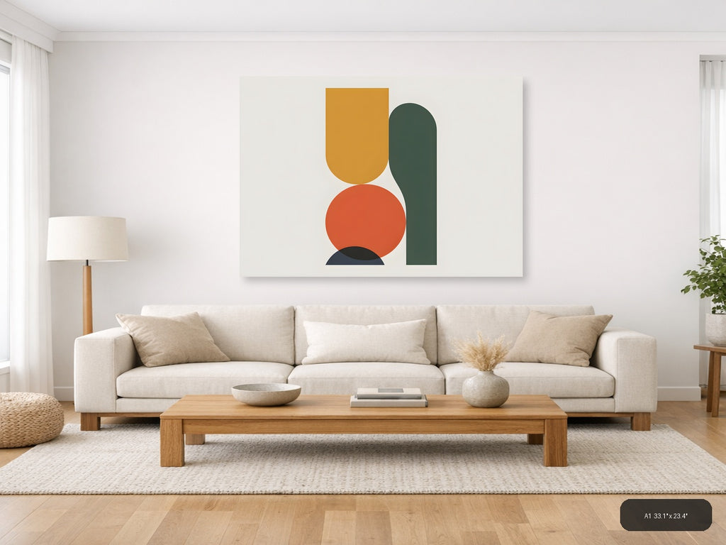 Thankful — Minimalist (Landscape) Canvas Print | Minimalist Wall Art | A4 A3 A2 A1 — A1 / Living Room