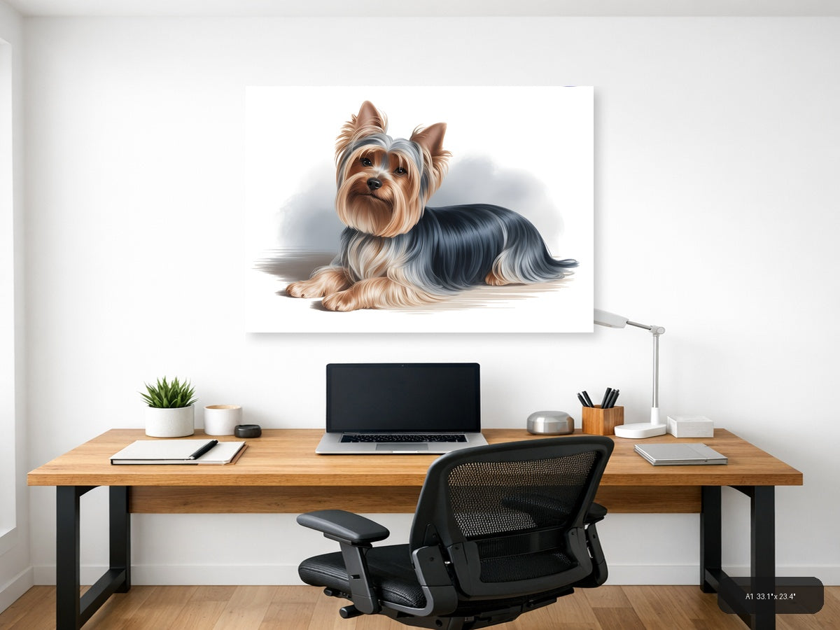 Shih Tzu Puppy Portrait Minimalist Wall Art — A1 / Office