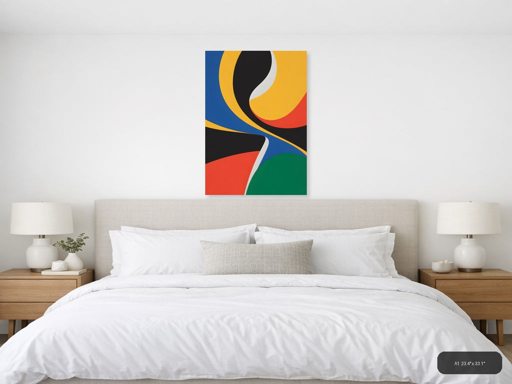 Abstract Geometric Circles Photography Wall Art — A1 / Bedroom