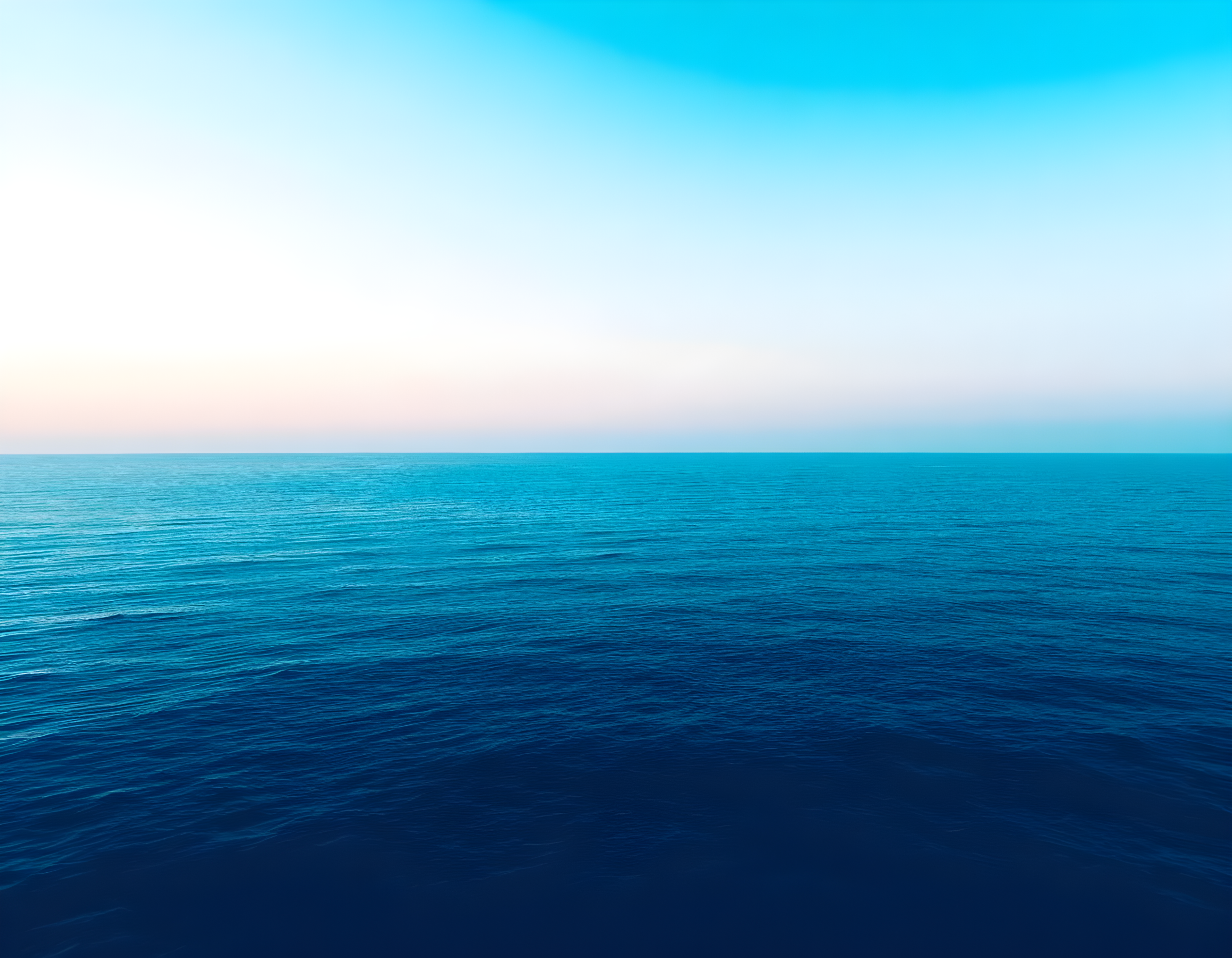 Minimalist Ocean Horizon Blue Water Wall Art