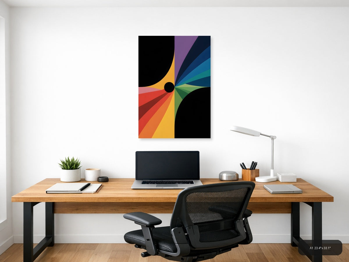 Colorful Radial Spectrum Circle Photography Wall Art — A1 / Office