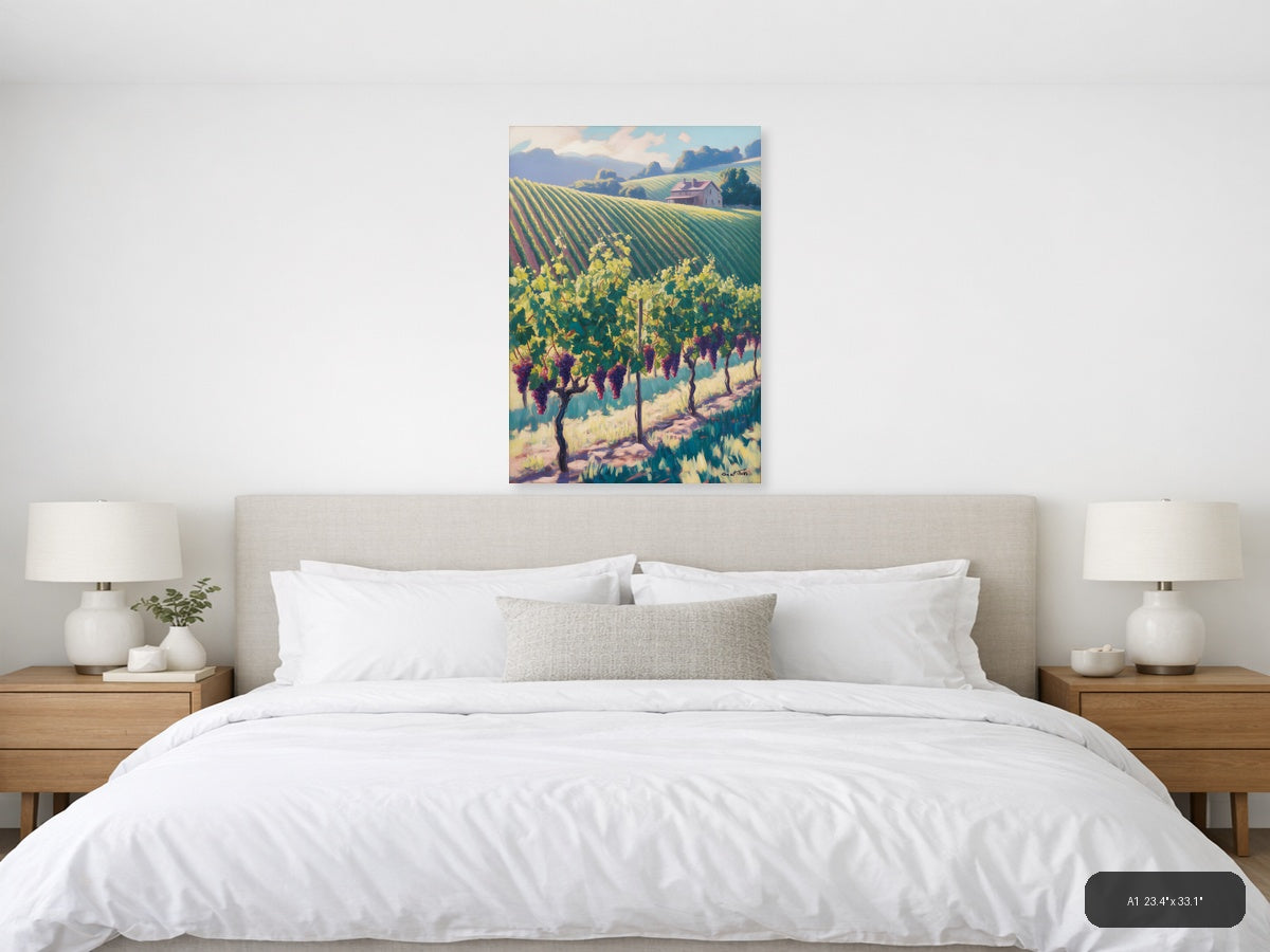 Wine — Abstract (Portrait) Canvas Print | Abstract Wall Art | A4 A3 A2 A1 — A1 / Bedroom