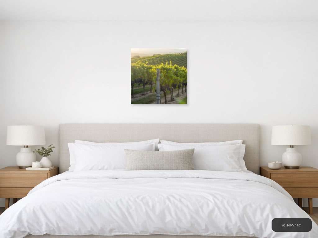 Wine — Minimalist (Square) Canvas Print | Minimalist Wall Art | A4 A3 A2 A1 — A3 / Bedroom