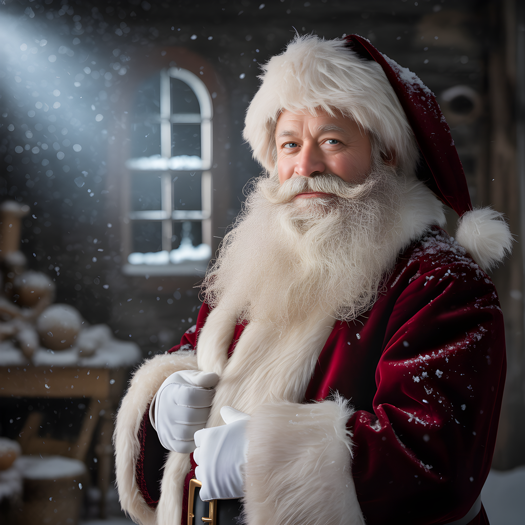 Santa Claus Portrait Winter Photography Wall Art