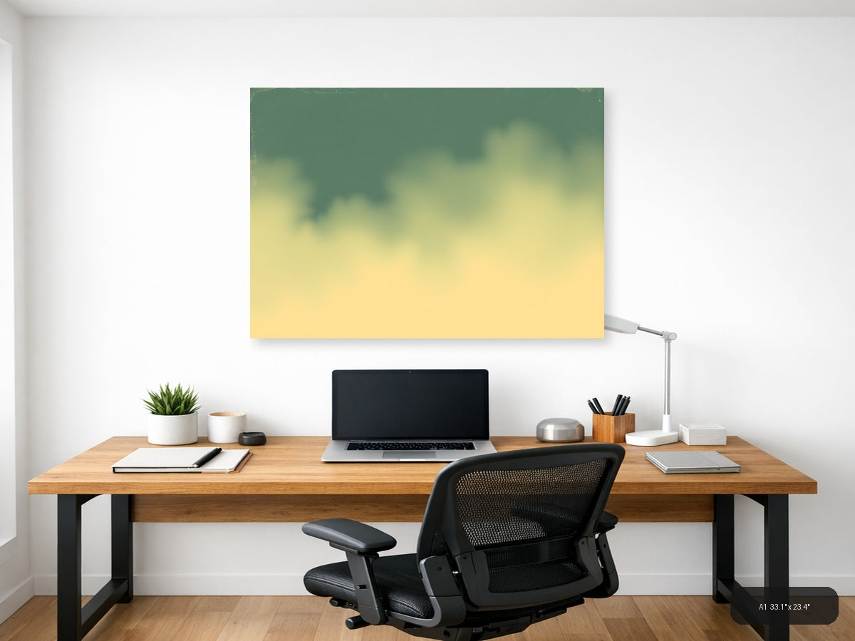 Vintage Sunset Sky Gradient Landscape Wall Art — A1 / Office