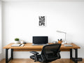 Live Your Best Life Minimalist Black Typography Wall Art — A4 / Office