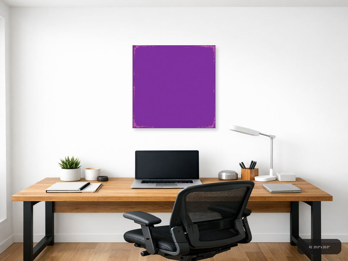 Vintage Purple Grunge Texture Square Wall Art — A2 / Office