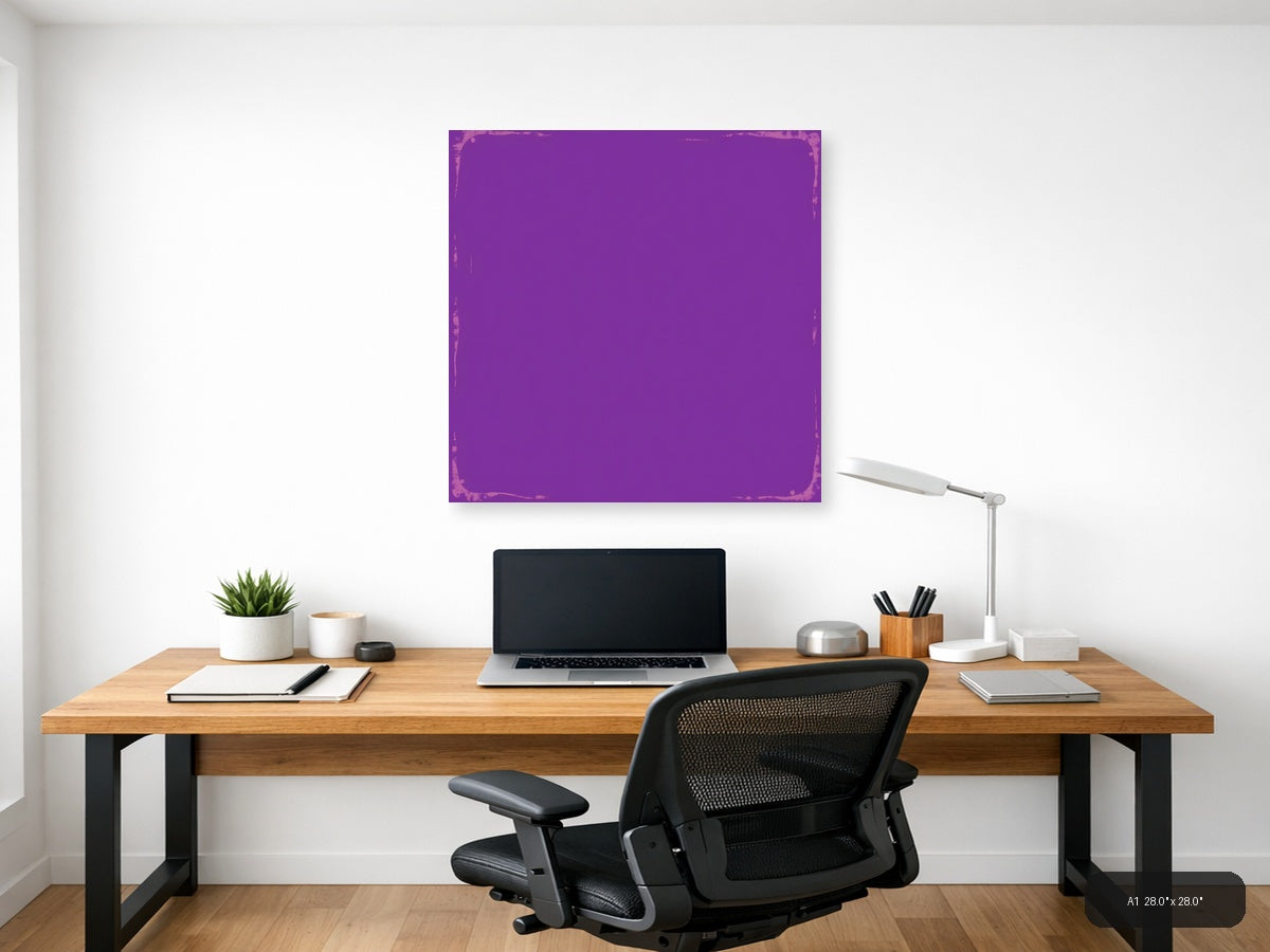 Vintage Purple Grunge Texture Square Wall Art — A1 / Office
