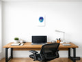 Minimalist Cosmic Nebula Blue Orange Wall Art — A4 / Office