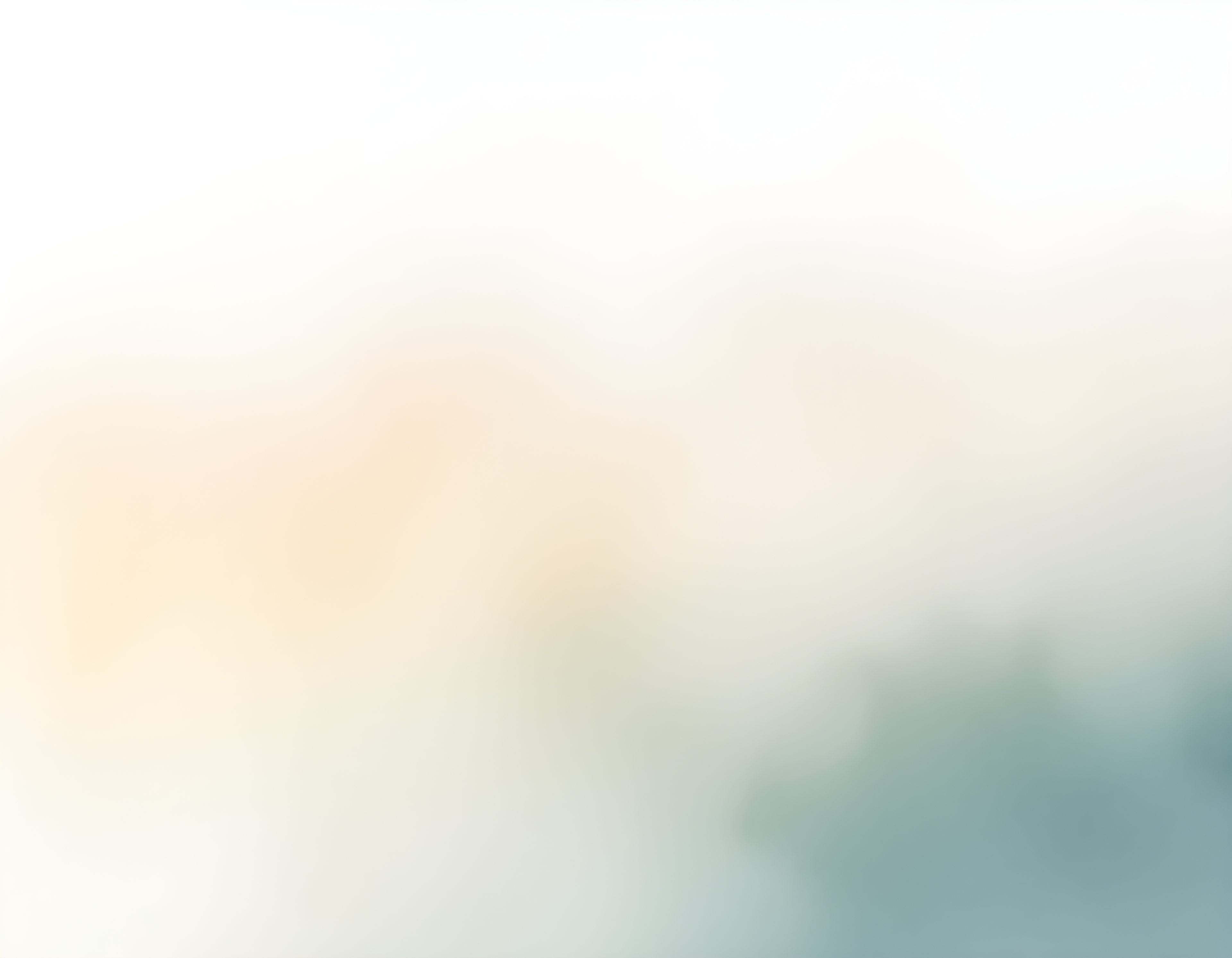 Serene Watercolor Landscape with Soft Teal & Cream Wall Art