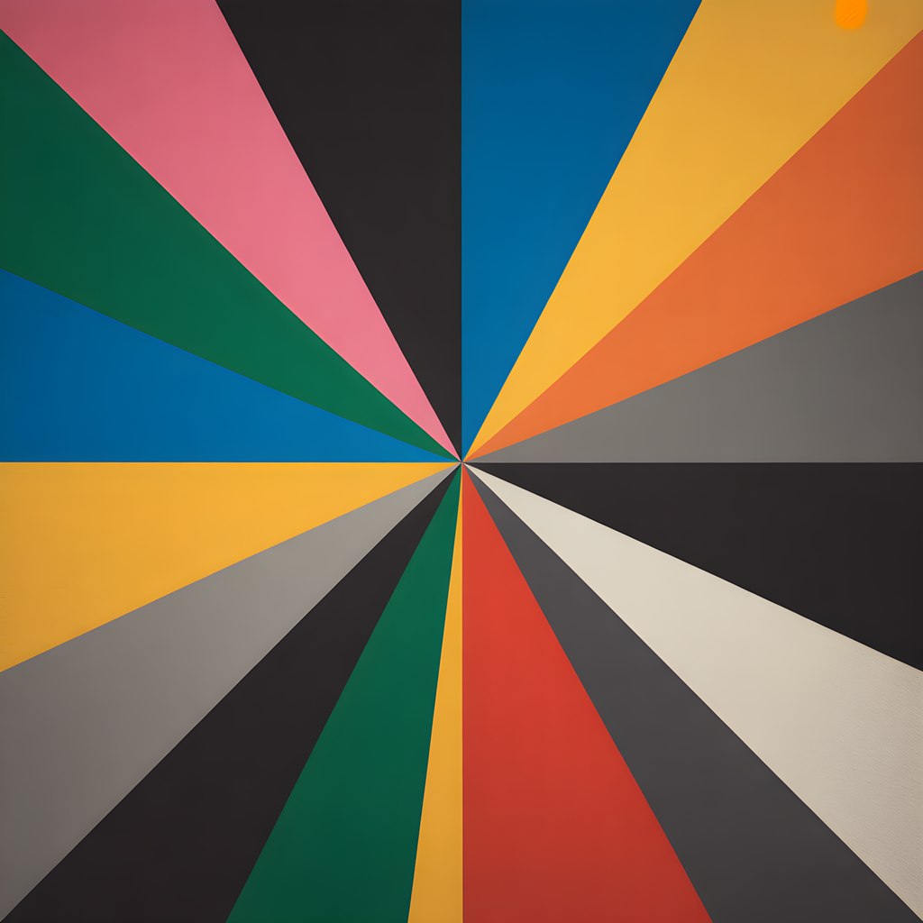 Colorful Radial Sunburst Pattern Photography Wall Art